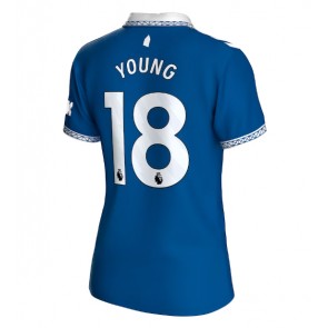 Everton Ashley Young #18 Hemmatröja Kvinnor 2023-24 Kortärmad